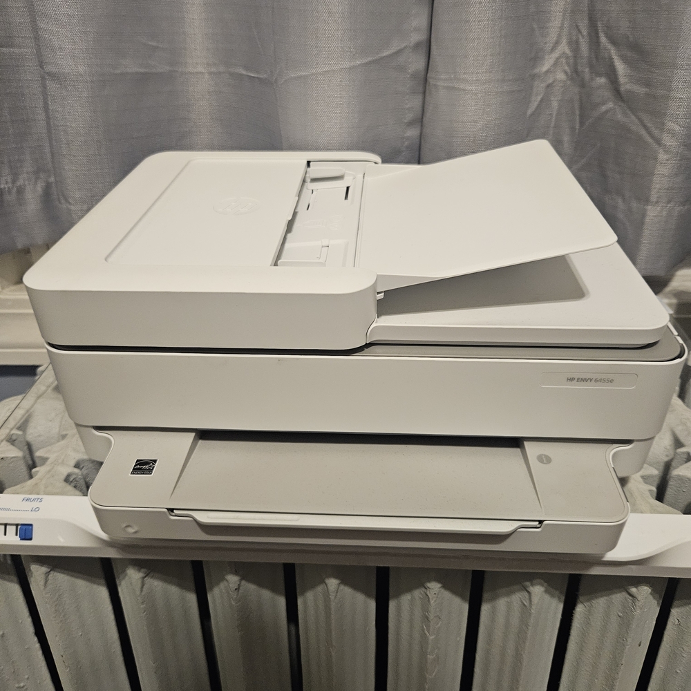 HP White All-in-One Desk Printer with ADF
